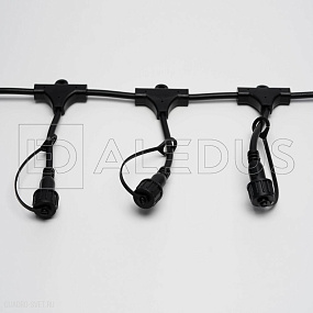 Шина ALEDUS 2.3 м, 20 Т-коннекторов, черный провод, 2Pin MC-2.3M-20-B