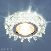 Точечный светодиодный светильник с хрусталем Elektrostandard 6037 MR16 SL зеркальный/серебро