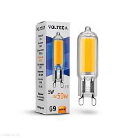 Лампа светодиодная филаментная Voltega G9 5W 2800К прозрачная VG9-K1G9warm5W 7090
