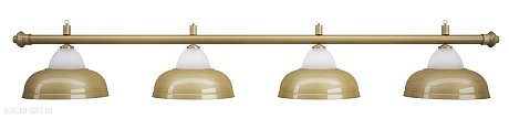 Бильярдный светильник на четыре плафона «Crown» (матово-бронзовая штанга, матово-бронзовый плафон D38см) 75.019.04.0