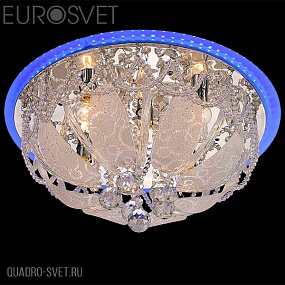 Люстра потолочная Eurosvet Диско 80100/8 хром/голубой