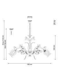 Люстра подвесная LUCIA TUCCI Fiori di rose 106.8