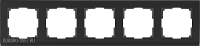 Рамка на 5 постов (черный) Werkel WL04-Frame-05-black