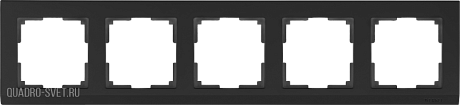 Рамка на 5 постов (черный) Werkel WL04-Frame-05-black