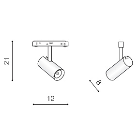 Трековый LED светильник для магнитного трека Azzardo Makita Track Magnetic AZ4836