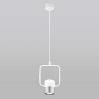Подвесной светодиодный светильник с поворотным плафоном Elektrostandard Oskar 50165/1 LED белый/сере