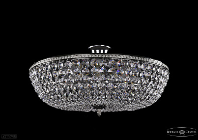 Хрустальная потолочная люстра Bohemia IVELE Crystal 1911/55Z/Ni