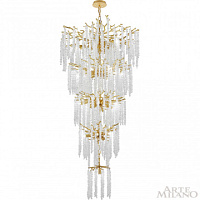 Каскадная хрустальная люстра Arte Milano 237011/D800/28/A Gd