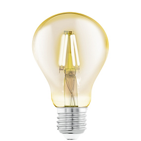 Лампа светодиодная филаментная A75, 4W (E27), 2200K, 320lm, янтарь EGLO LM_LED_E27 11555