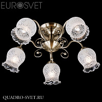 Люстра потолочная EUROSVET 30012 30012/5 античная бронза