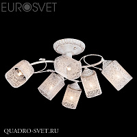 Люстра потолочная EUROSVET 30053 30053/6 белый с золотом