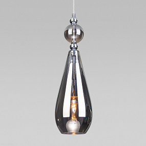 Подвесной светильник со стеклянным плафоном Eurosvet Ilario 50202/1 дымчатый