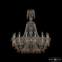 Большая хрустальная люстра Bohemia IVELE Crystal 1410/16/300/XL-95 Pa V1003