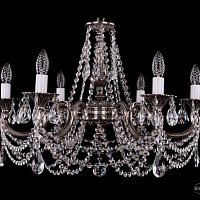 Литая подвесная люстра с хрусталем Bohemia IVELE Crystal 1702/6/265/C/NB