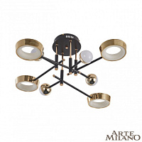 Потолочная светодиодная люстра Arte Milano 273299/8 BK/GD