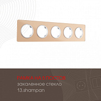 Рамка из закаленного стекла на 5 постов 502.13-5.shampan Arte Milano
