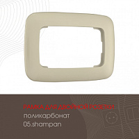 Рамка из поликарбоната для двойной розетки 505.05-double.shampan Arte Milano
