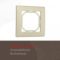 Рамка из поликарбоната на 1 пост 503.06-1.shampan Arte Milano