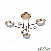 Потолочная светодиодная люстра Arte Milano 273210/6 BK/GD