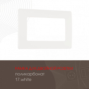Рамка из поликарбоната для двойной розетки 517.17-double.white Arte Milano