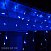 Гирлянда Бахрома, 5х0.7м., 250 LED, синий, без мерцания, белый резиновый провод, с защитным колпачком. 05-1968