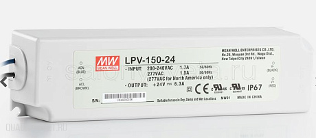 Блок питания LPV-150-24 24V 6.3A 150W, IP67 Donolux PS15024