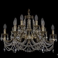 Литая подвесная люстра с хрусталем Bohemia IVELE Crystal 1703/12/225/C/GB