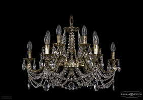 Литая подвесная люстра с хрусталем Bohemia IVELE Crystal 1703/12/225/C/GB