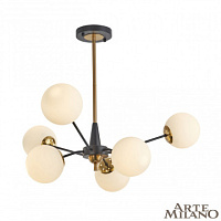 Потолочная люстра Arte Milano 279808/6 BK/GD