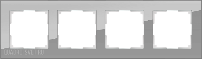 Рамка на 4 поста (серый,стекло) Werkel WL01-Frame-04