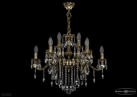 Литая подвесная люстра с хрусталем Bohemia IVELE Crystal 1703/12/225/B/GB