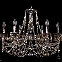 Литая подвесная люстра с хрусталем Bohemia IVELE Crystal 1702/6/265/C/NB/R701