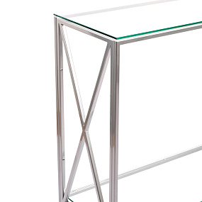 Консольный столик с полкой в прихожую AllConsoles  1033-CS clear