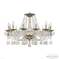 Большая хрустальная люстра Bohemia IVELE Crystal 1607/12/300 GB
