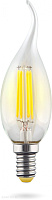 Лампа светодиодная филаментная Свеча на ветру Voltega E14 2800К 6W VG10-CW1E14warm6W-F