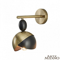 Бра Arte Milano 271307/1B BK/GD