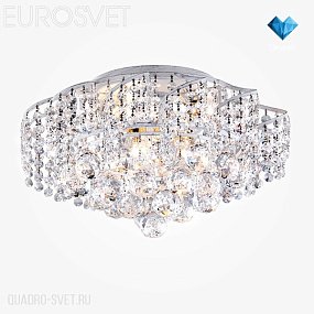 Люстра потолочная Eurosvet Шарм 16017/6 белый с серебром Strotskis