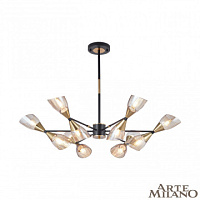 Подвесная люстра Arte Milano 276708/12 BK/GD