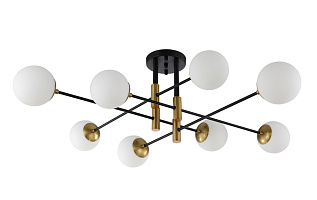 Большая люстра Crystal Lux FIDEL PL8 BLACK