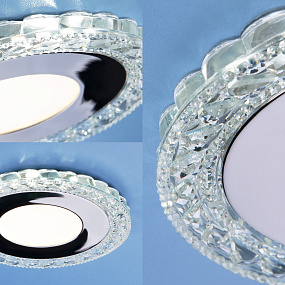 Встраиваемый светодиодный потолочный светильник с LED подсветкой Elektrostandard 9909 LED 8W CL проз