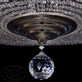 Люстра большая ARTGLASS MILADA dia 2000 Nickel
