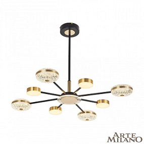 Большая светодиодная люстра Arte Milano 272069/8 BK/GD