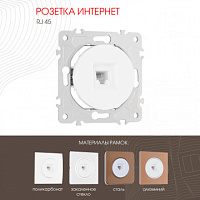 Розетка интернет, RJ45 202.45-1.white Arte Milano