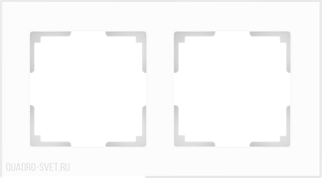 Рамка на 2 поста (белый матовый) Werkel WL01-Frame-02