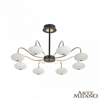 Потолочная светодиодная люстра Arte Milano 273908/8 BK/GD