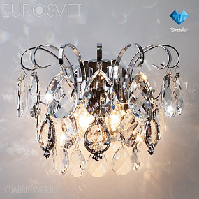 Бра Eurosvet Crystal 10081/2 хром/прозрачный хрусталь Strotskis