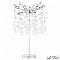 Настольная лампа с хрусталем Arte Milano 234011/H560/3/B Cr