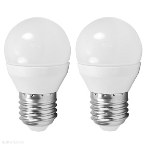 Лампа светодиодная G45, 2х4W (Е27), 4000K, 320lm, 2 шт. в комплекте EGLO LM_LED_E27 10778