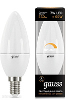 Лампа LED Candle-dim E14 7W 3000К диммируемая 103101107-D