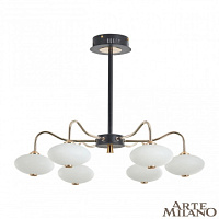 Потолочная светодиодная люстра Arte Milano 273908/6 BK/GD